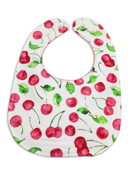 Σαλιάρα με σχέδιο ζωγραφιστά κεράσια